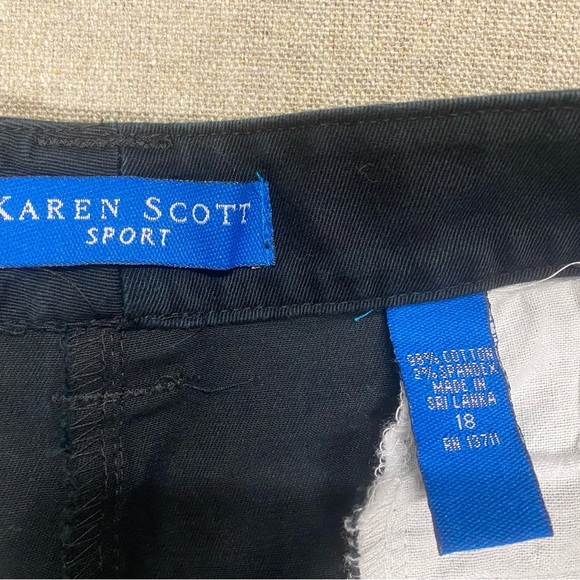 Karen Scott Black Capris size 18 - Picture 2 of 6